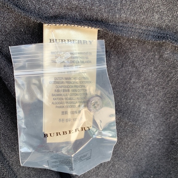 Brand new Burberry Brit Men's Dark Charcoal Cotton Polo Shirt - Picture 6 of 7